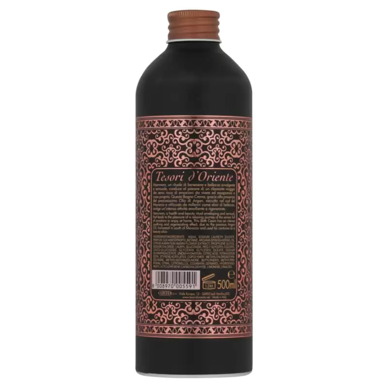Tesori d'Oriente Dus Spuma Baie Hammam Ulei de Argan, 500 ml, Bax 6 buc.